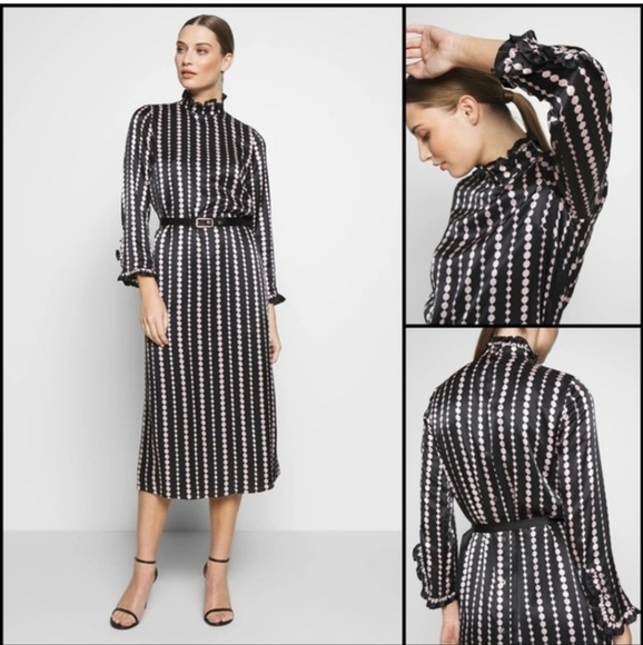 New KATE SPADE Pearl Drops Womens Silk Pattern Midi Dress - Picture 14 of 14